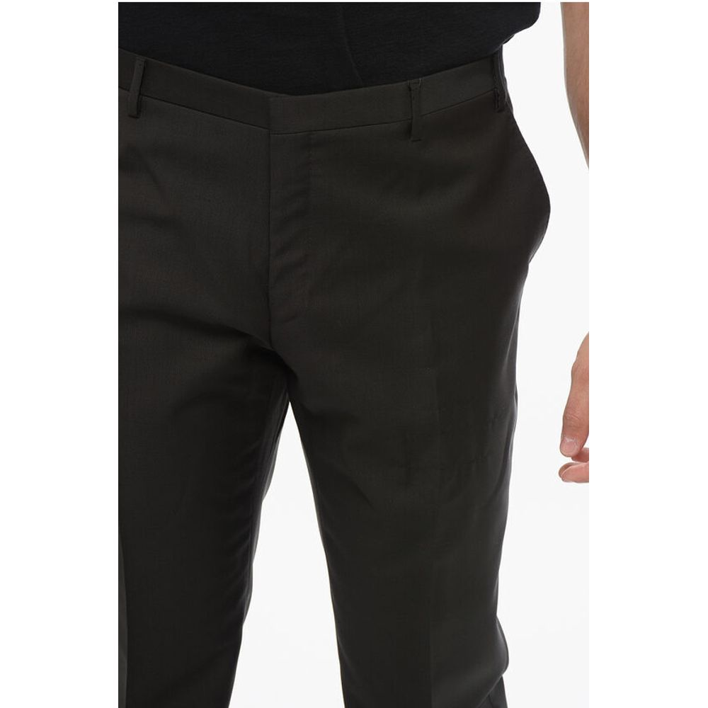 Corneliani CC COLLECTION Wool Pants with Belt Loops