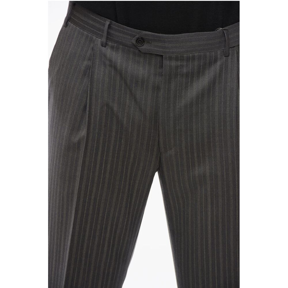 Corneliani Pinstriped MANTUA Virgin Wool Pants