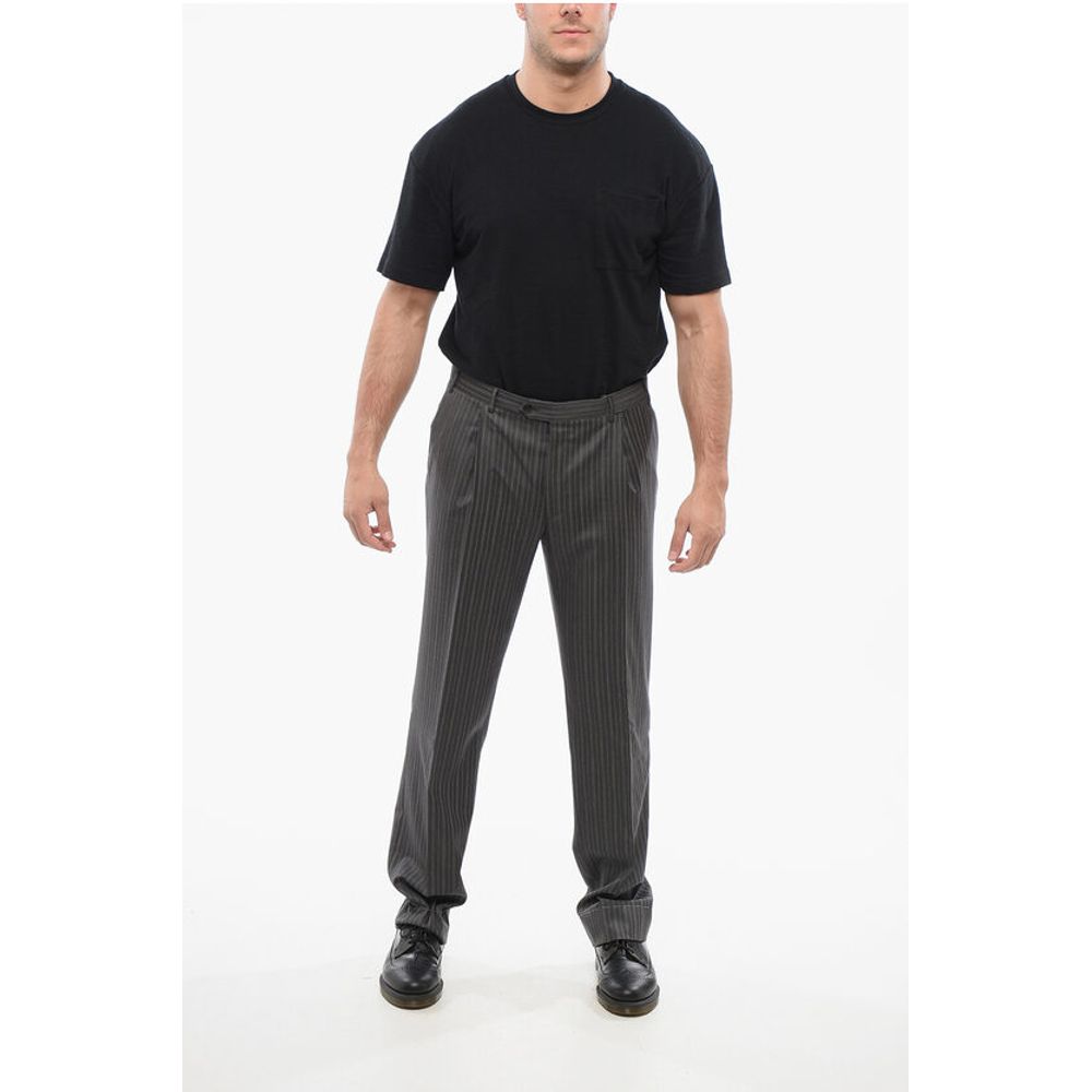 Corneliani Pinstriped MANTUA Virgin Wool Pants