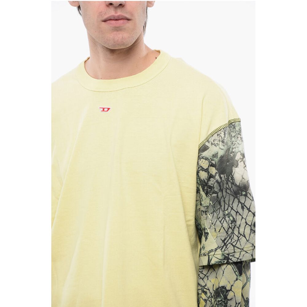 Diesel RED TAG Cotton T-WESHER-N5 Crew-neck T-shirt with Animal Mot