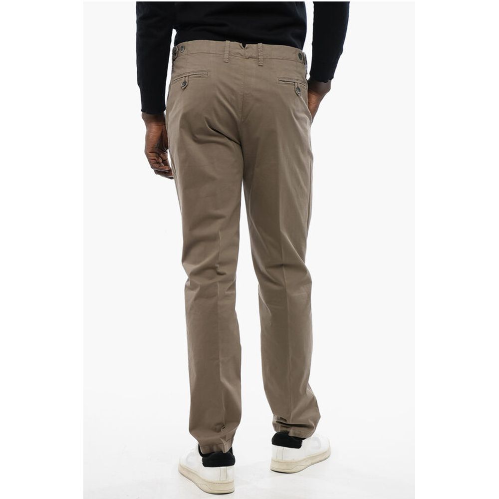 Corneliani ID Stretch Cotton Chinos Pants with Belt Loops