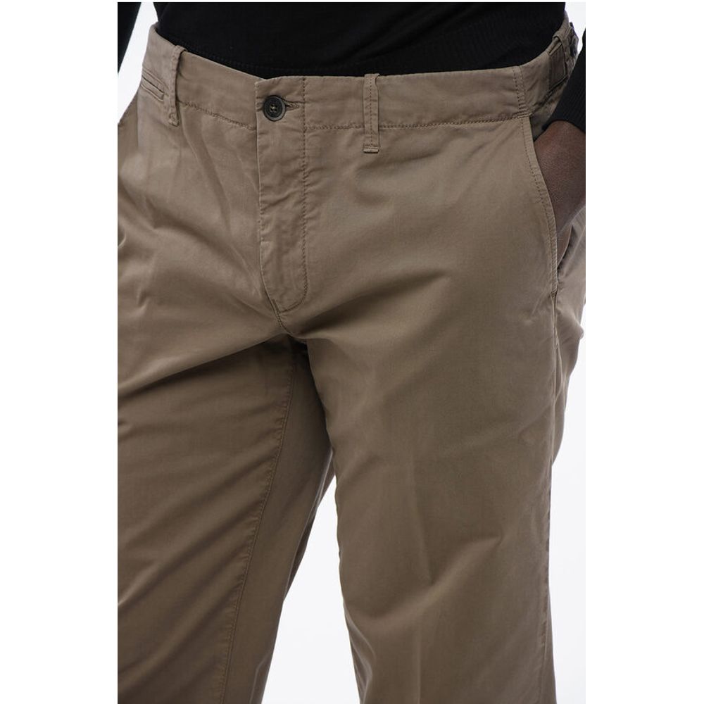 Corneliani ID Stretch Cotton Chinos Pants with Belt Loops