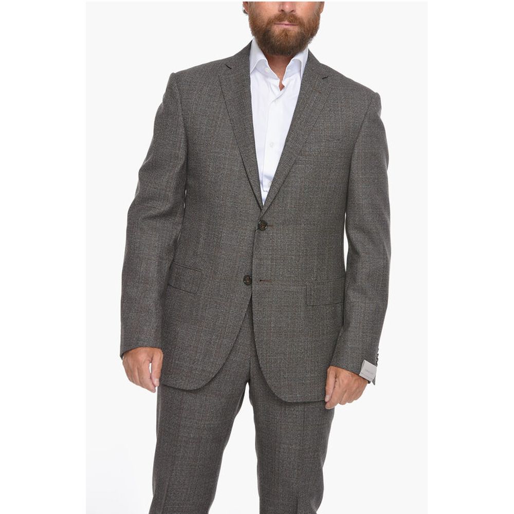 Corneliani District Check ACADEMY Virgin Wool Suit