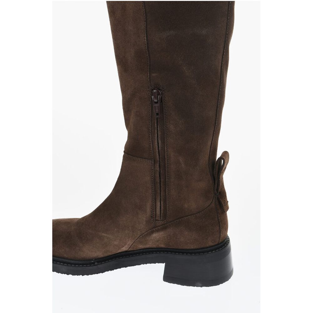 See By Chloé Fringed Suede Thigh-High Boots