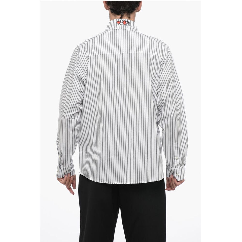 Rassvet Striped Shirt with Breast Pocket and Embroidery