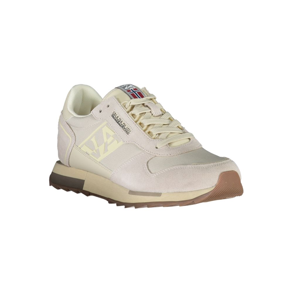 Napapijri Brown Leather Men Sneaker