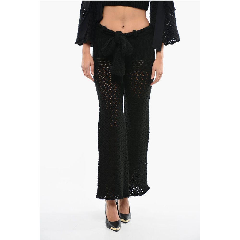 Matimì Knitted Openwork Trousers with Wide Leg