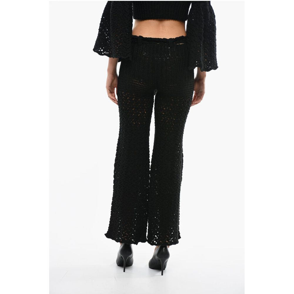 Matimì Knitted Openwork Trousers with Wide Leg
