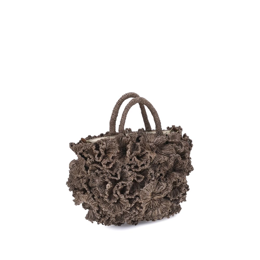 Ibeliv Coral raffia Handbag