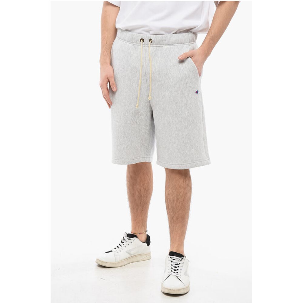 Champion Solid Color Sweat Shorts with Drawstring Waist