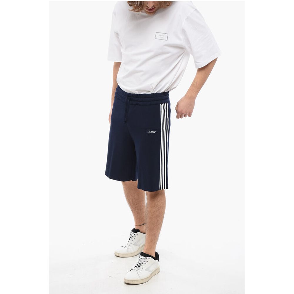 Autry Nylon Blend Shorts with Contrasting Side Bands