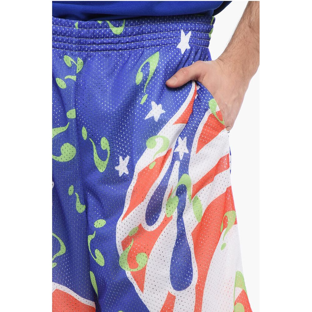 Sky High Farm All-Over Printed Perforated Shorts with Drawstring Waist