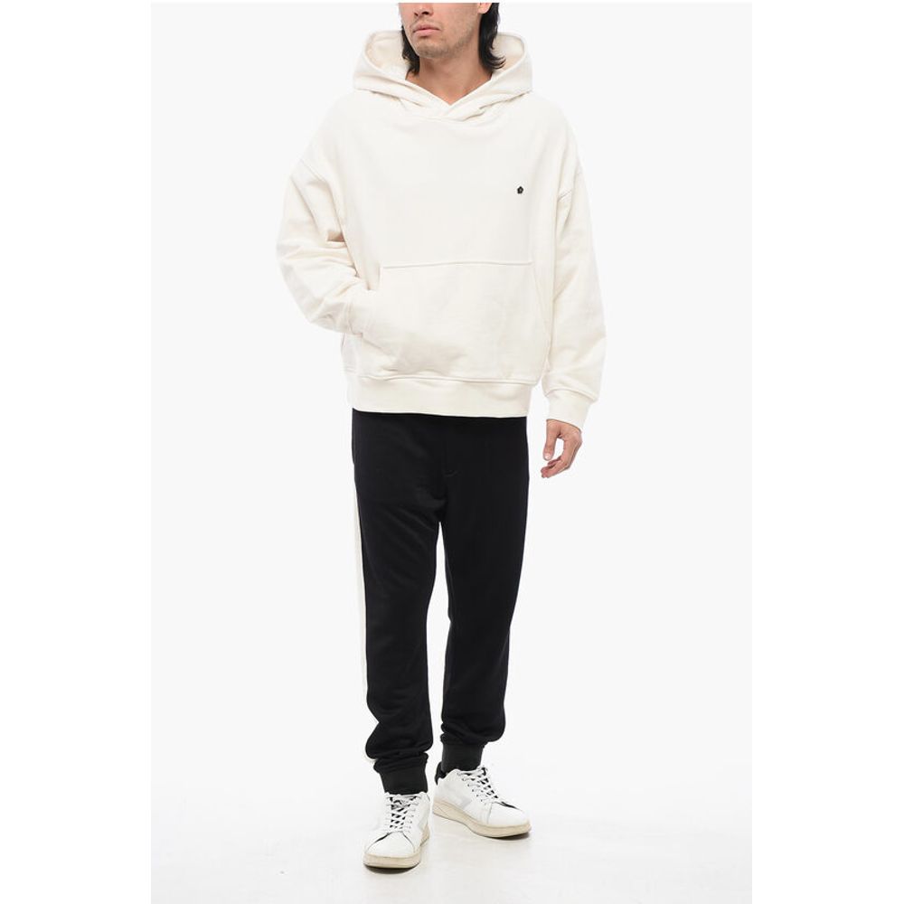A Paper Kid Cotton Hoodie with Patch Pocket and Pin