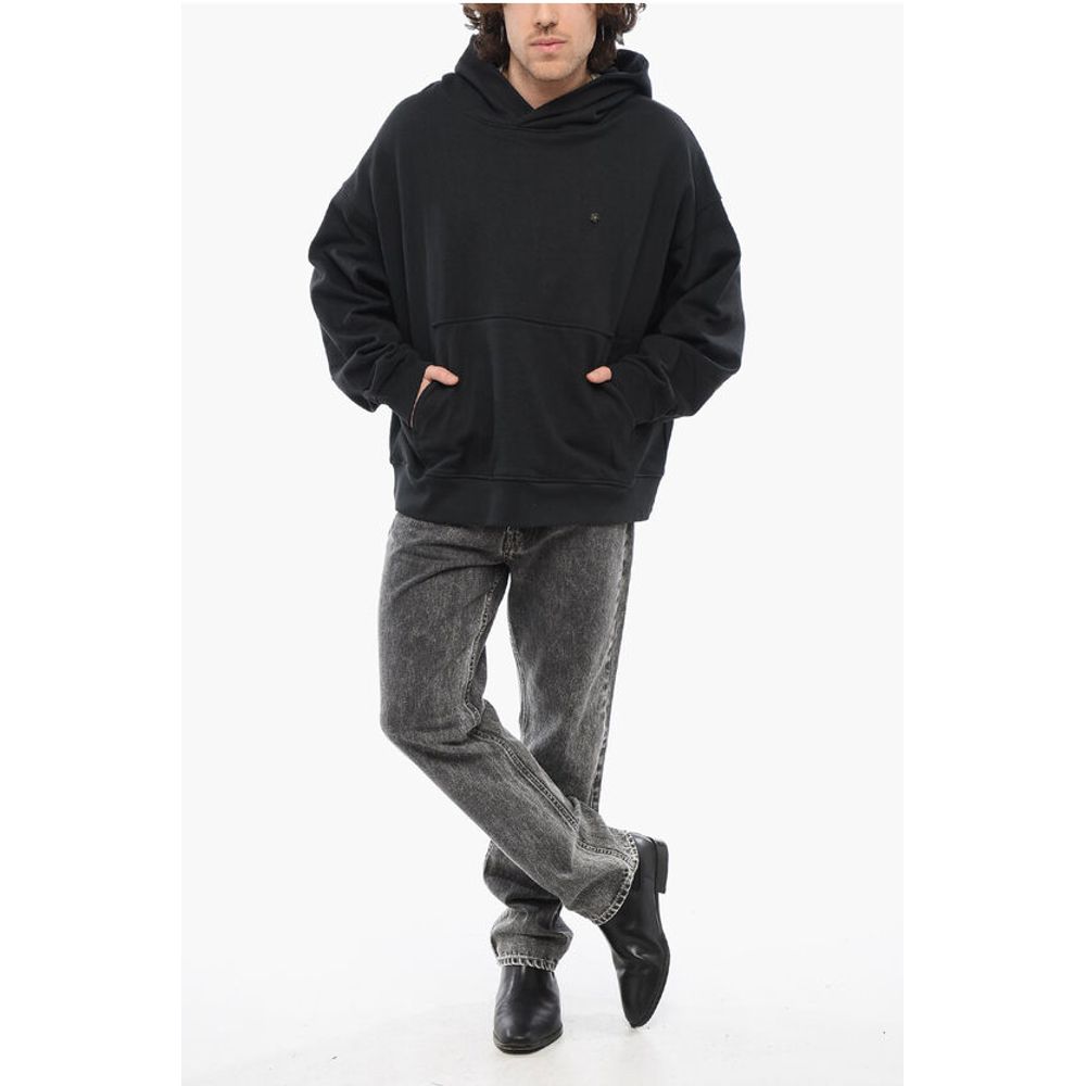 A Paper Kid Washed Effect Hoodie With Patch Pocket