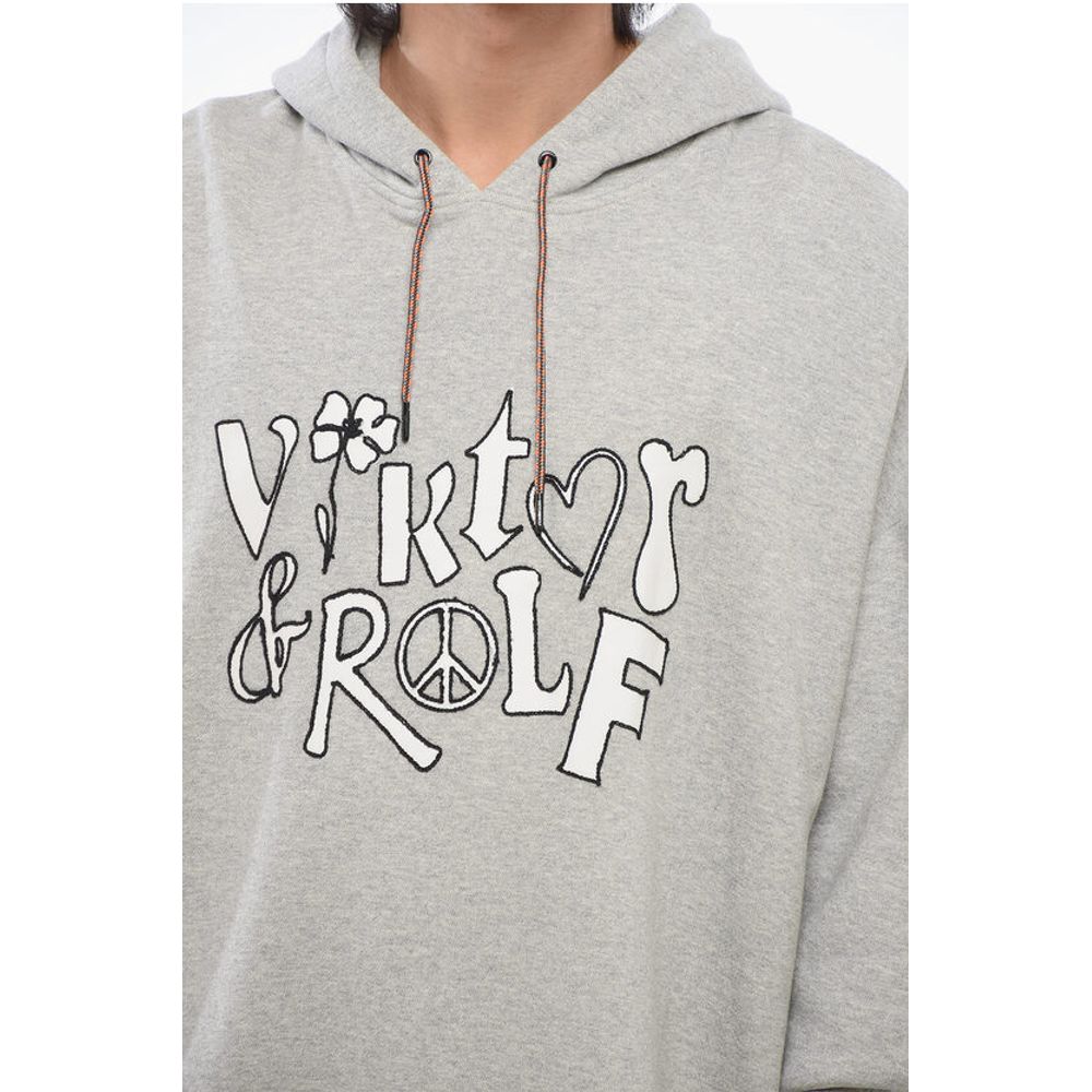 Viktor & Rolf Brushed Cotton Hoodie with Embroidered Logo