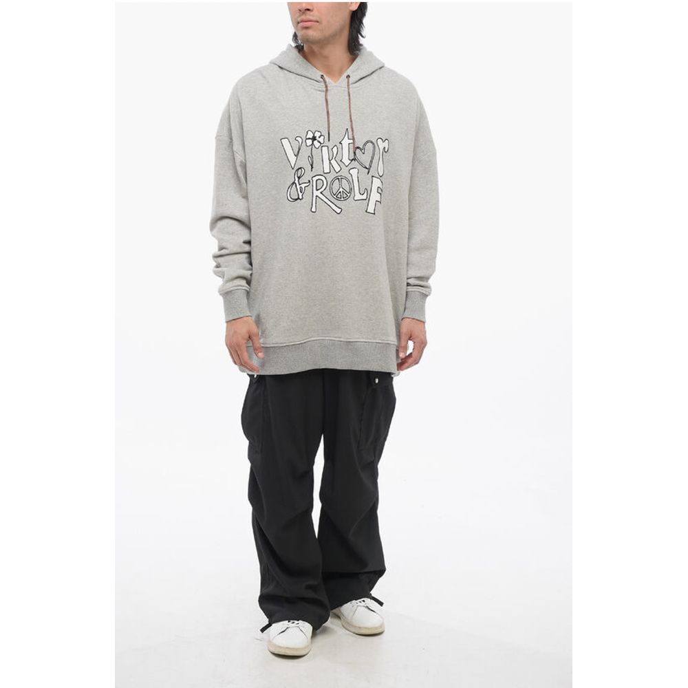 Viktor & Rolf Brushed Cotton Hoodie with Embroidered Logo