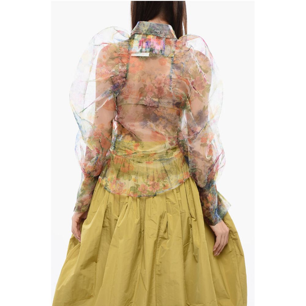 Viktor & Rolf TULLE Sheer DAY DREAMING Blouse with Puffed Sleeves