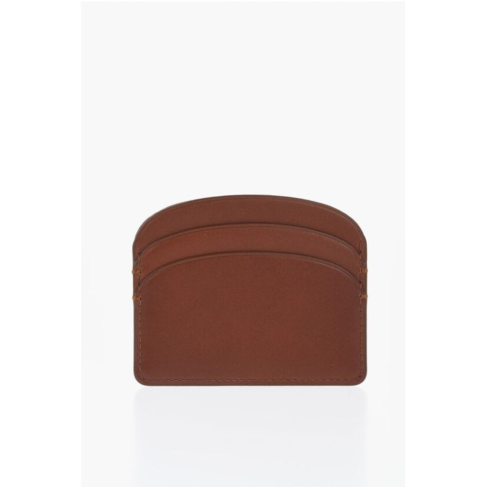 A.P.C. Solid Color Leather Card Holder