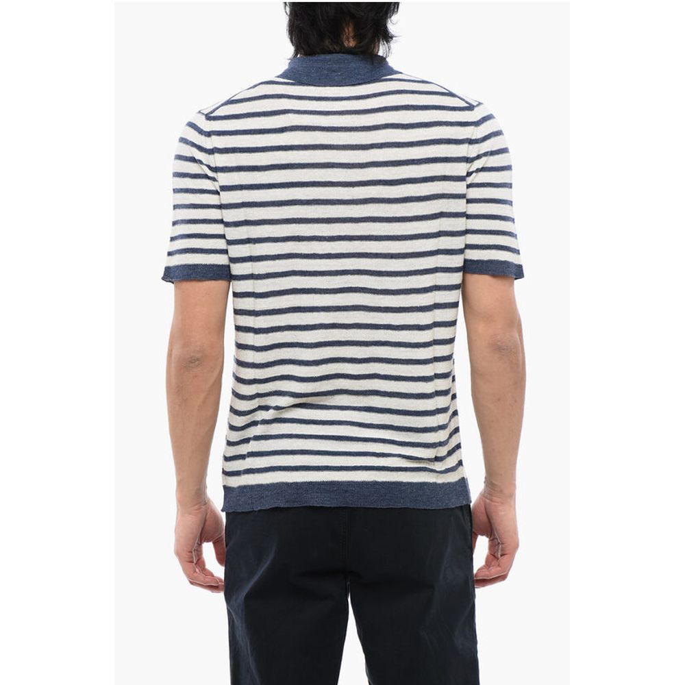 Altea Striped Linen Blend Polo