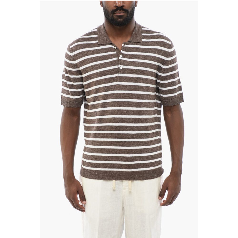 Altea Linen Pinstriped Polo