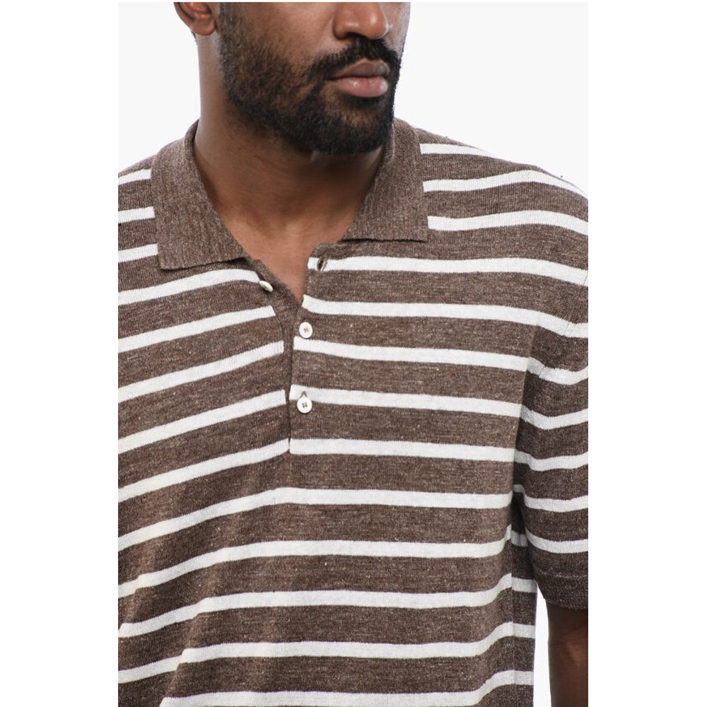 Altea Linen Pinstriped Polo