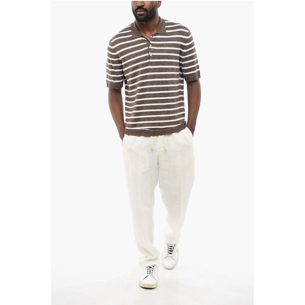 Altea Linen Pinstriped Polo