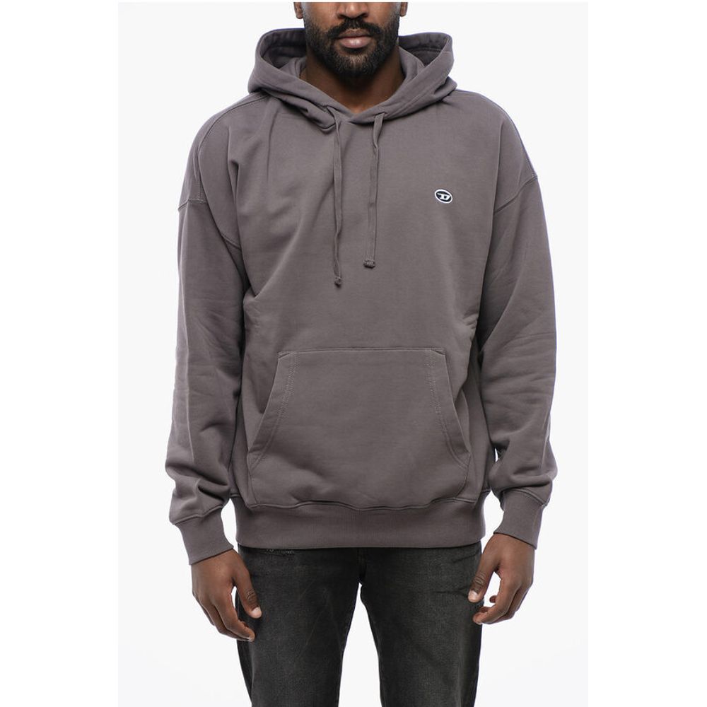 Diesel Solid Color S-ROB-HOOD-DOVAL-PJ Hoodie with Patch Pocket