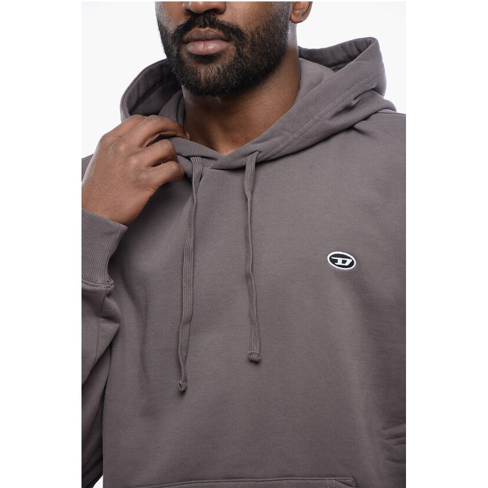 Diesel Solid Color S-ROB-HOOD-DOVAL-PJ Hoodie with Patch Pocket