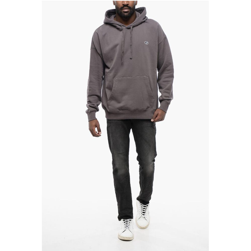 Diesel Solid Color S-ROB-HOOD-DOVAL-PJ Hoodie with Patch Pocket