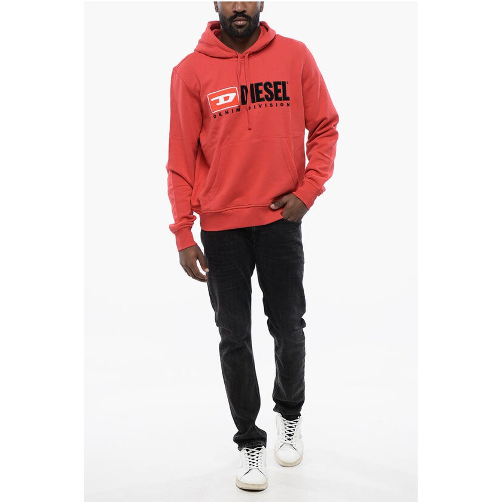 Diesel Solid Color S-GINN-HOOD-DIV Hoodie with Embroidered Logo