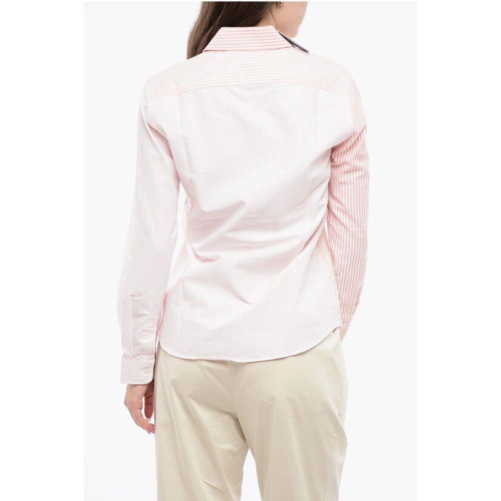 Woolrich Awning Striped OXFORD Cotton Shirt with Breast-pocket