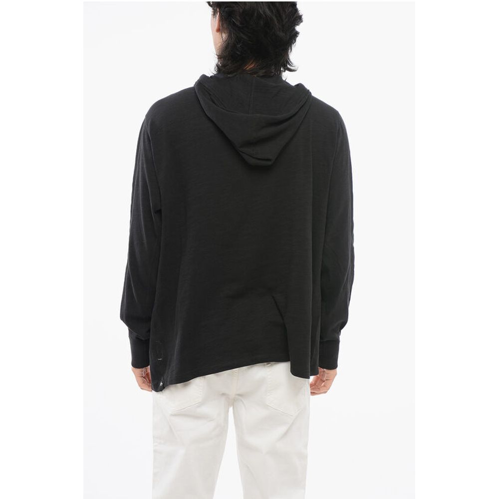 Rag&Bone Monochrome Knitted Cotton Hoodie