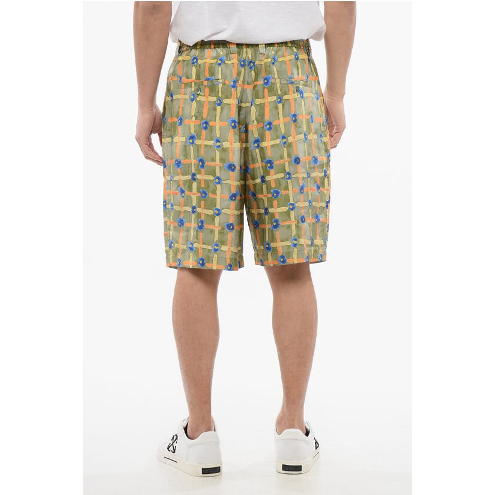 Marni Silk SARABAND Shorts with Elastic Waistband