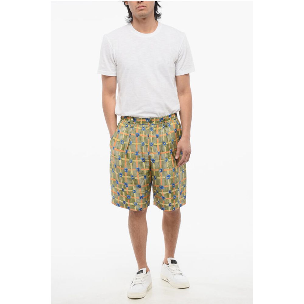 Marni Silk SARABAND Shorts with Elastic Waistband