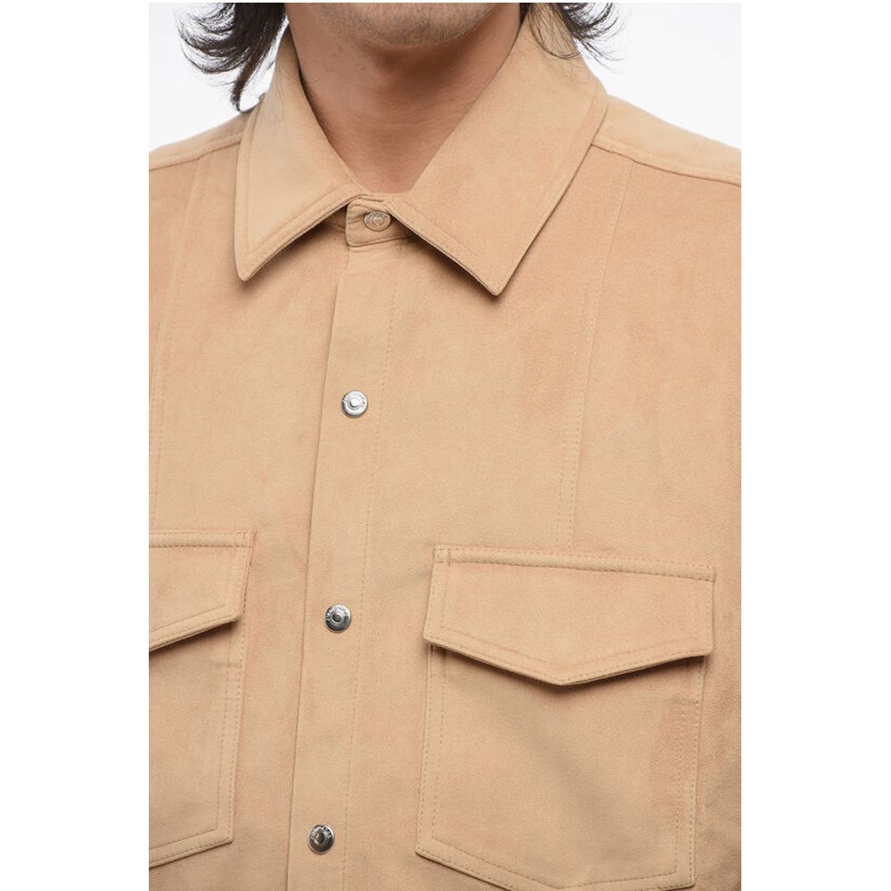 Nanushka Suede Oversized Shirt