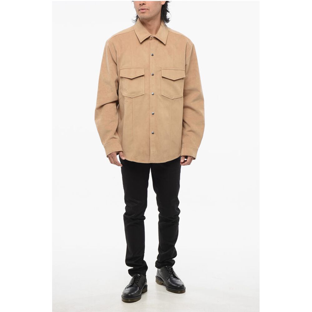 Nanushka Suede Oversized Shirt