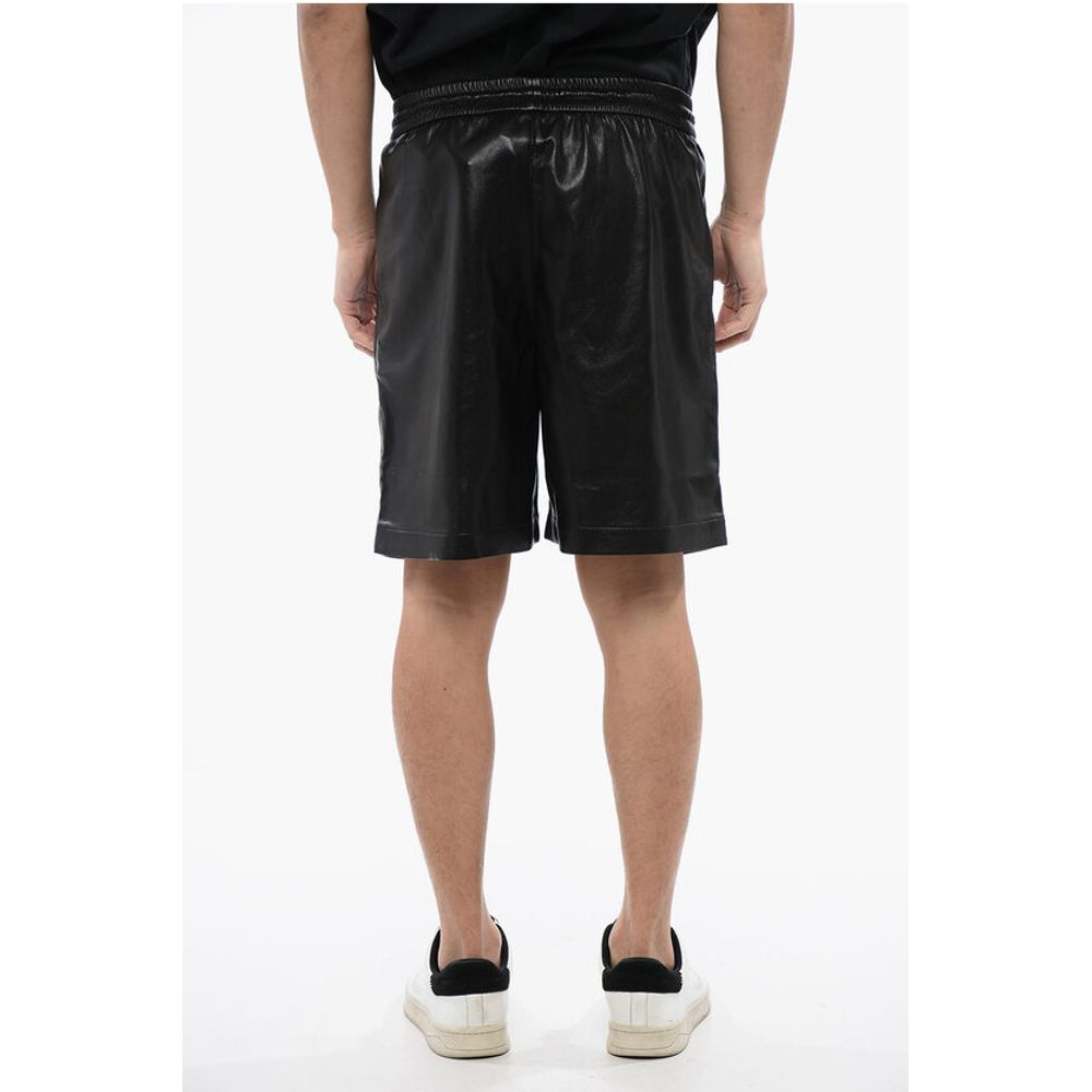 Nanushka Faux Leather DOXXI Shorts with Elastic Waistband