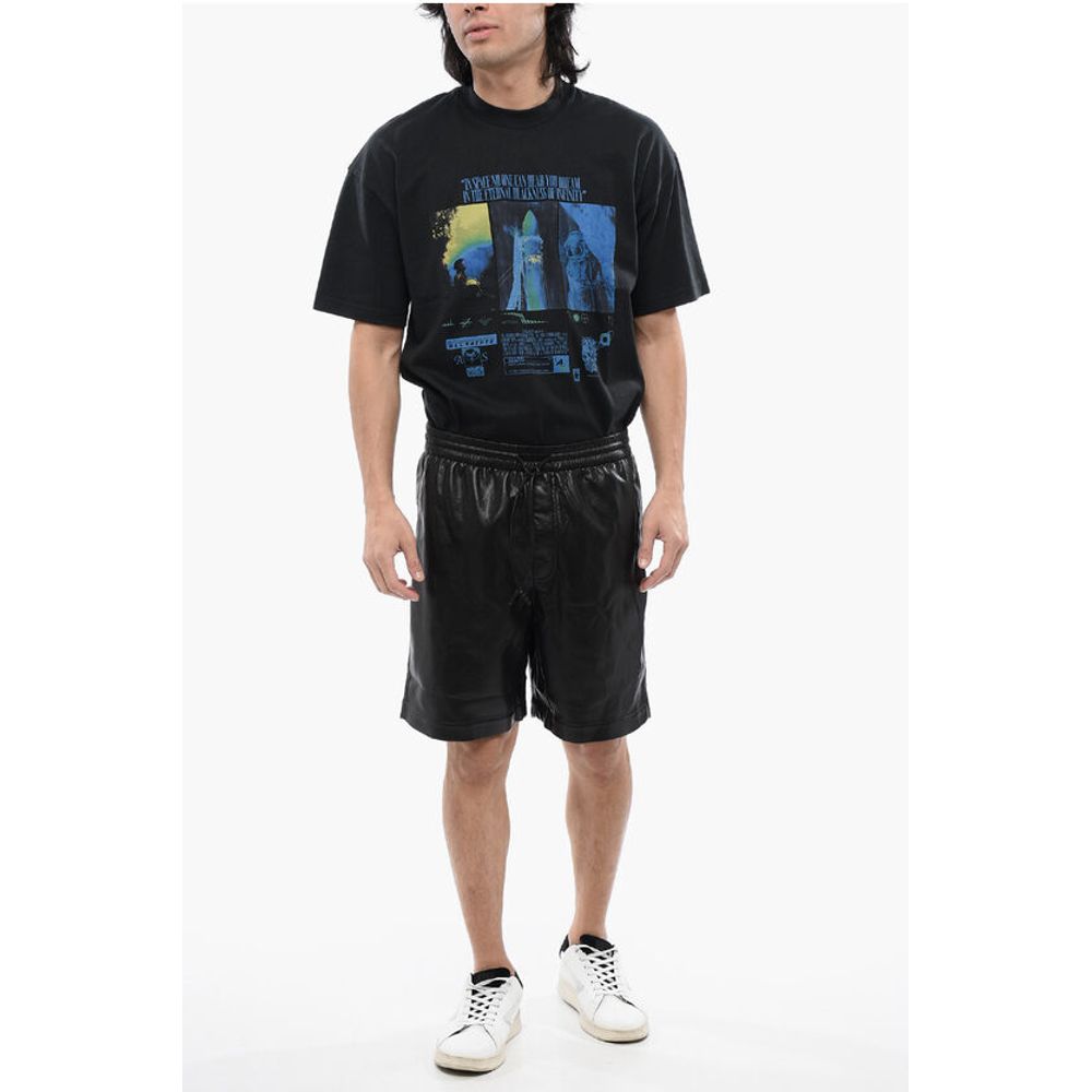 Nanushka Faux Leather DOXXI Shorts with Elastic Waistband