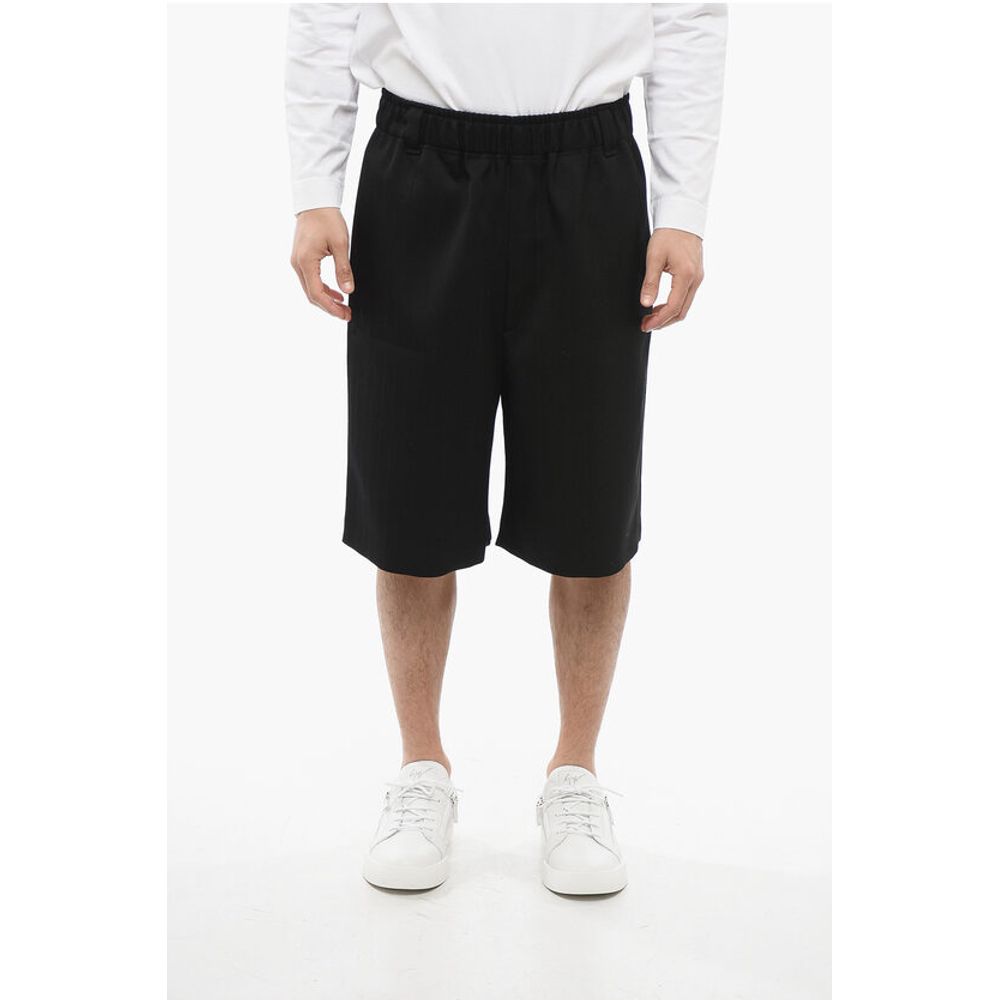 Jacquemus Jacquard Wool JUEGO Shorts with Elastic Waistband