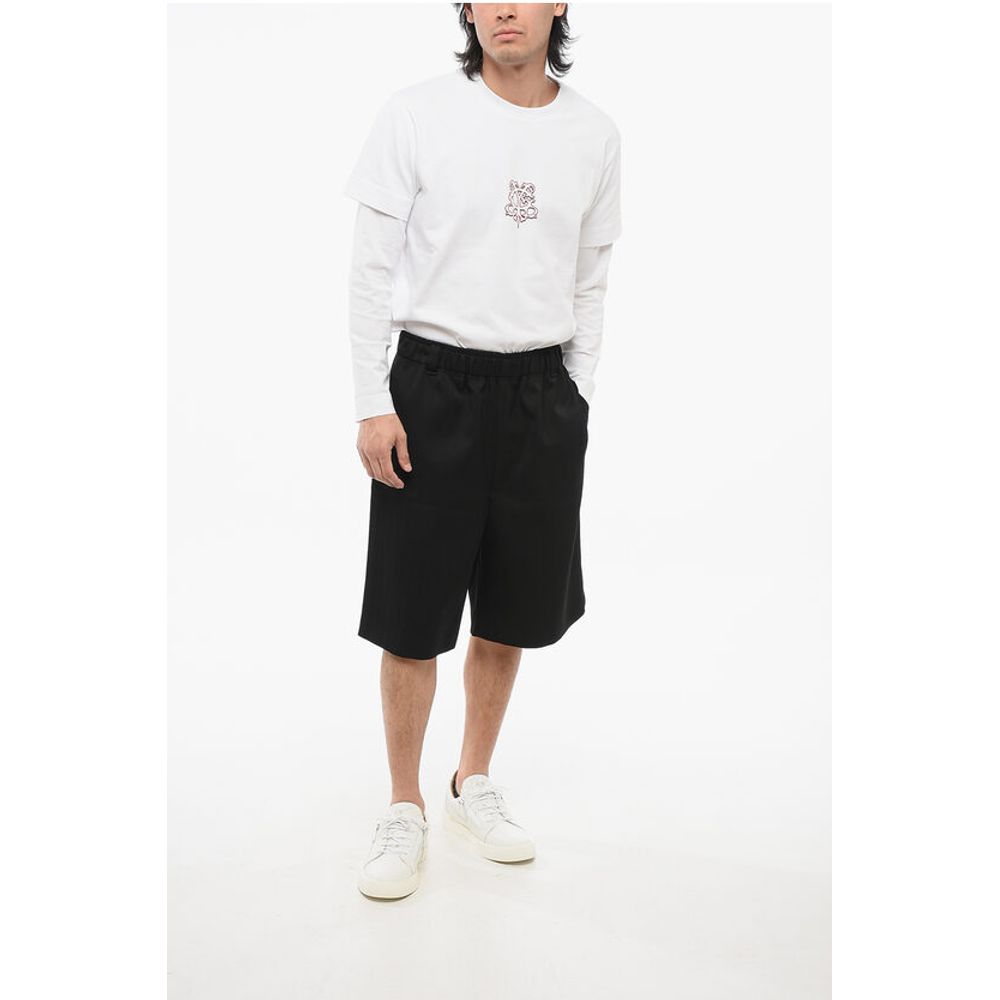 Jacquemus Jacquard Wool JUEGO Shorts with Elastic Waistband