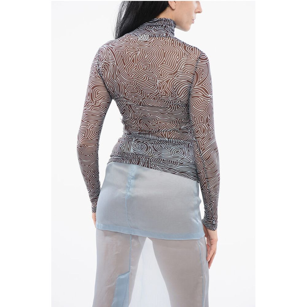 Dries Van Noten Sheer Turtleneck Top