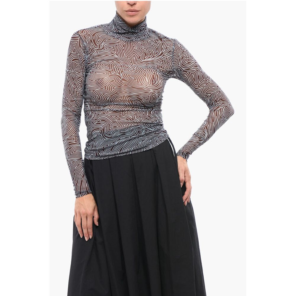 Dries Van Noten Sheer Turtleneck Top