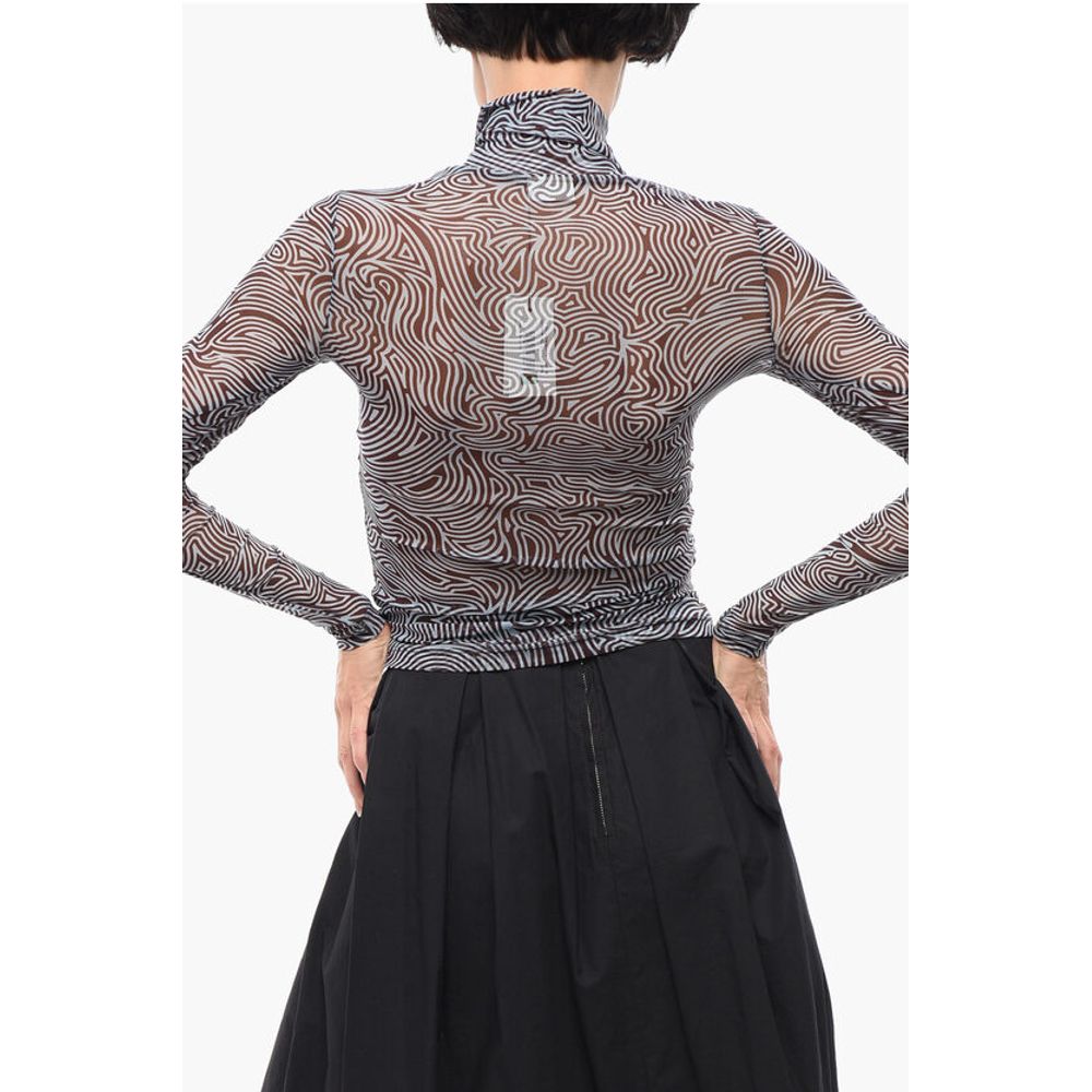 Dries Van Noten Sheer Turtleneck Top