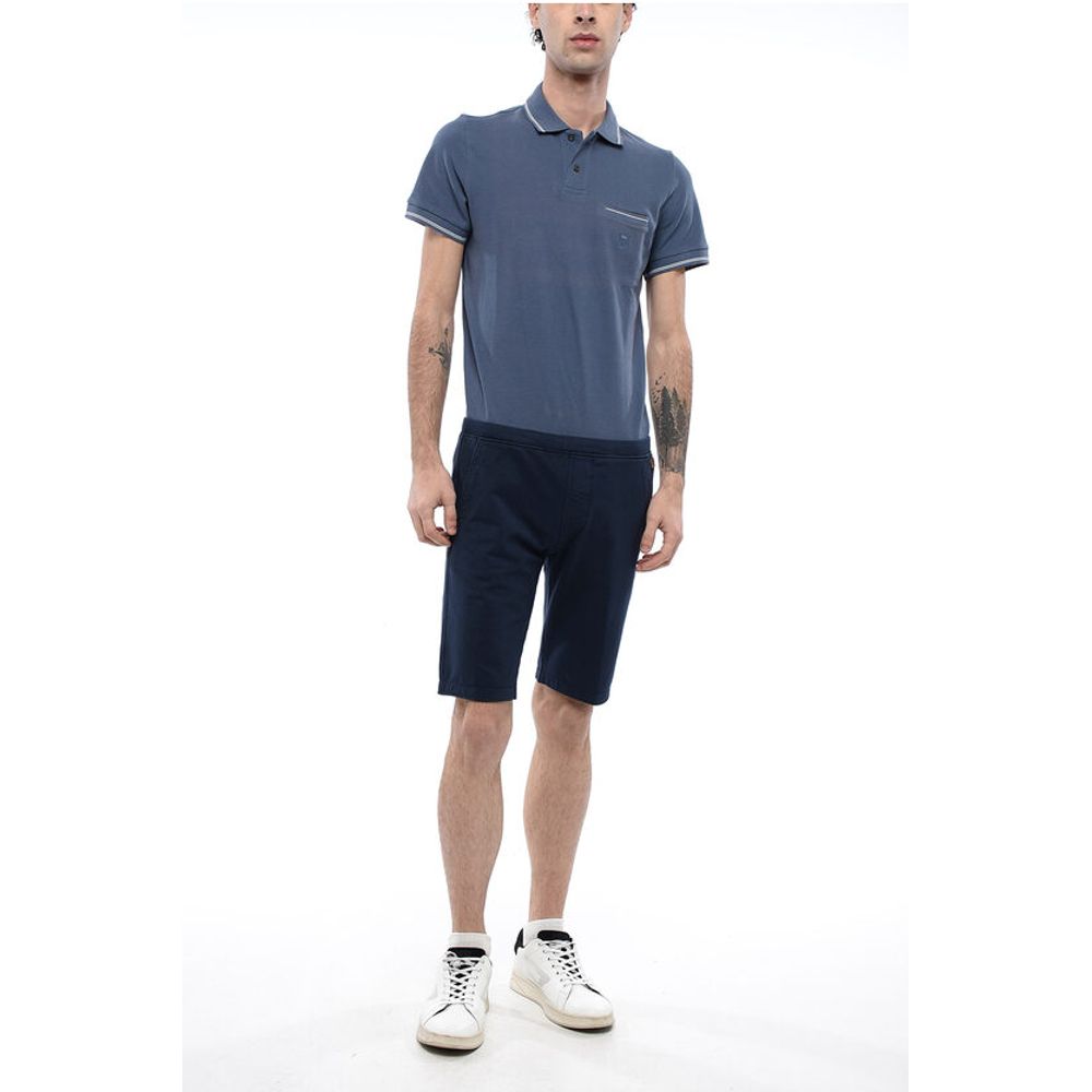Corneliani ID Brushed Cotton Skinny Shorts