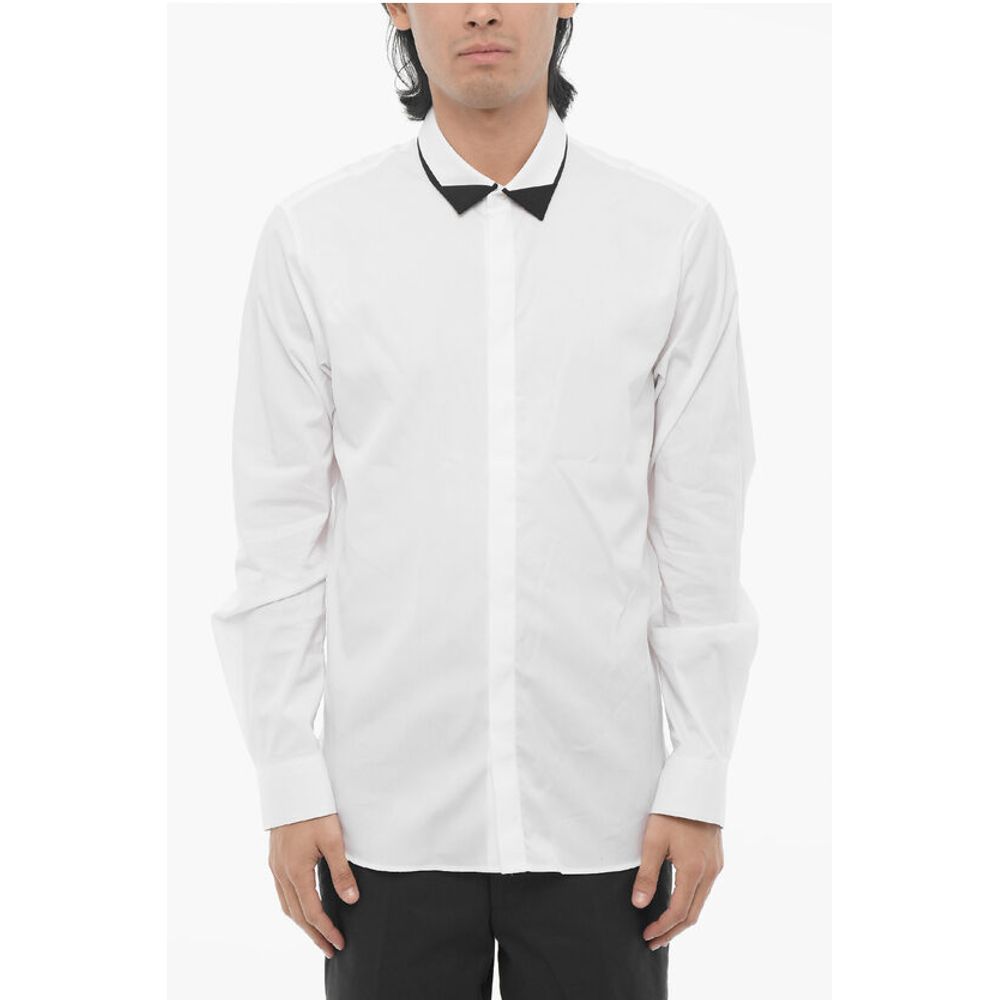 Neil Barrett Cotton Poplin Slim Fit Shirt with Double Collar