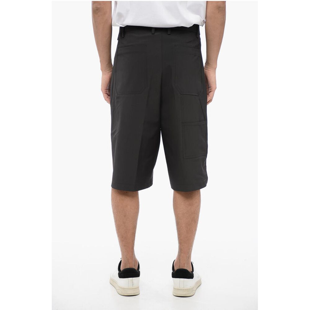 Neil Barrett Multipocketed Straight Leg Stretch Nylon Shorts