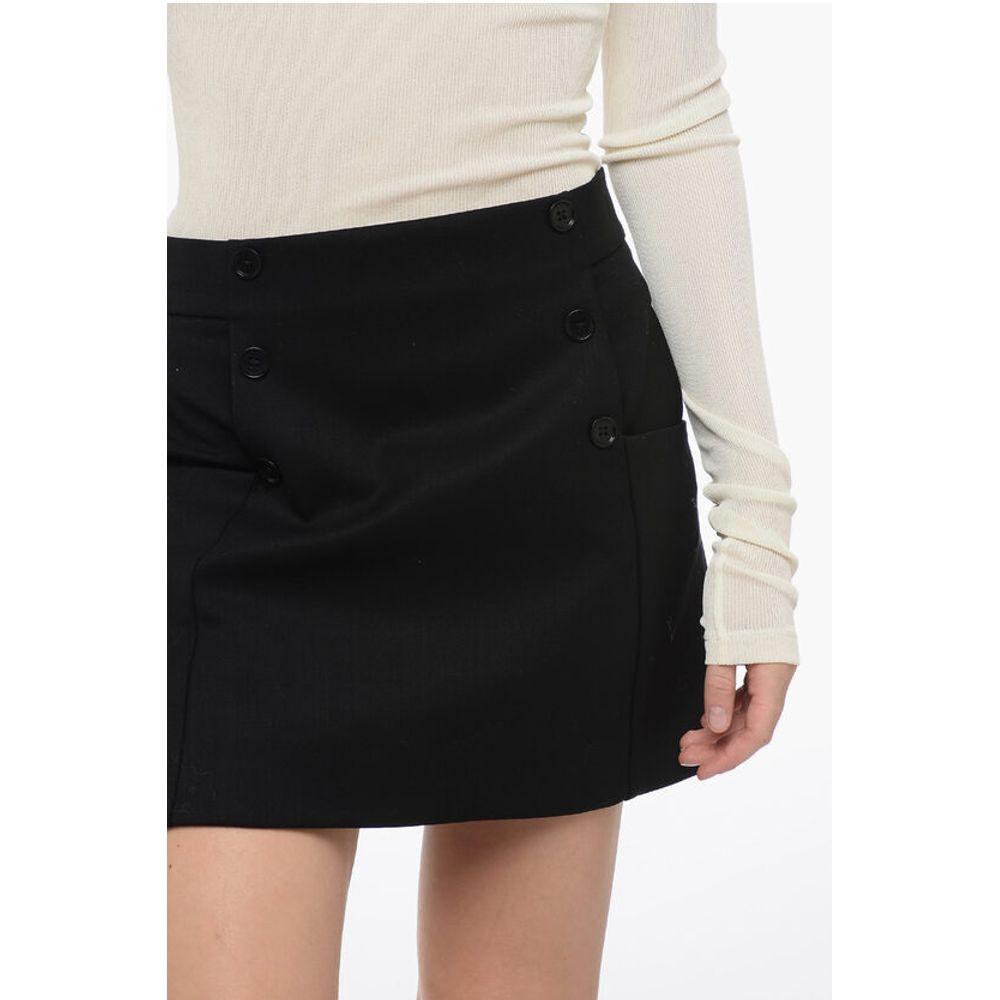 Parosh Wool LILIUXY Miniskirt with Decorative Buttons