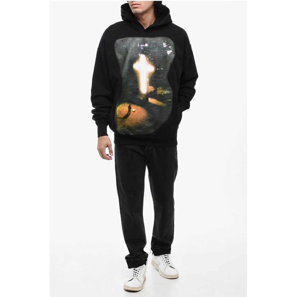 1989 Studio Cotton Hoodie Sweatshirt with Maxi Print