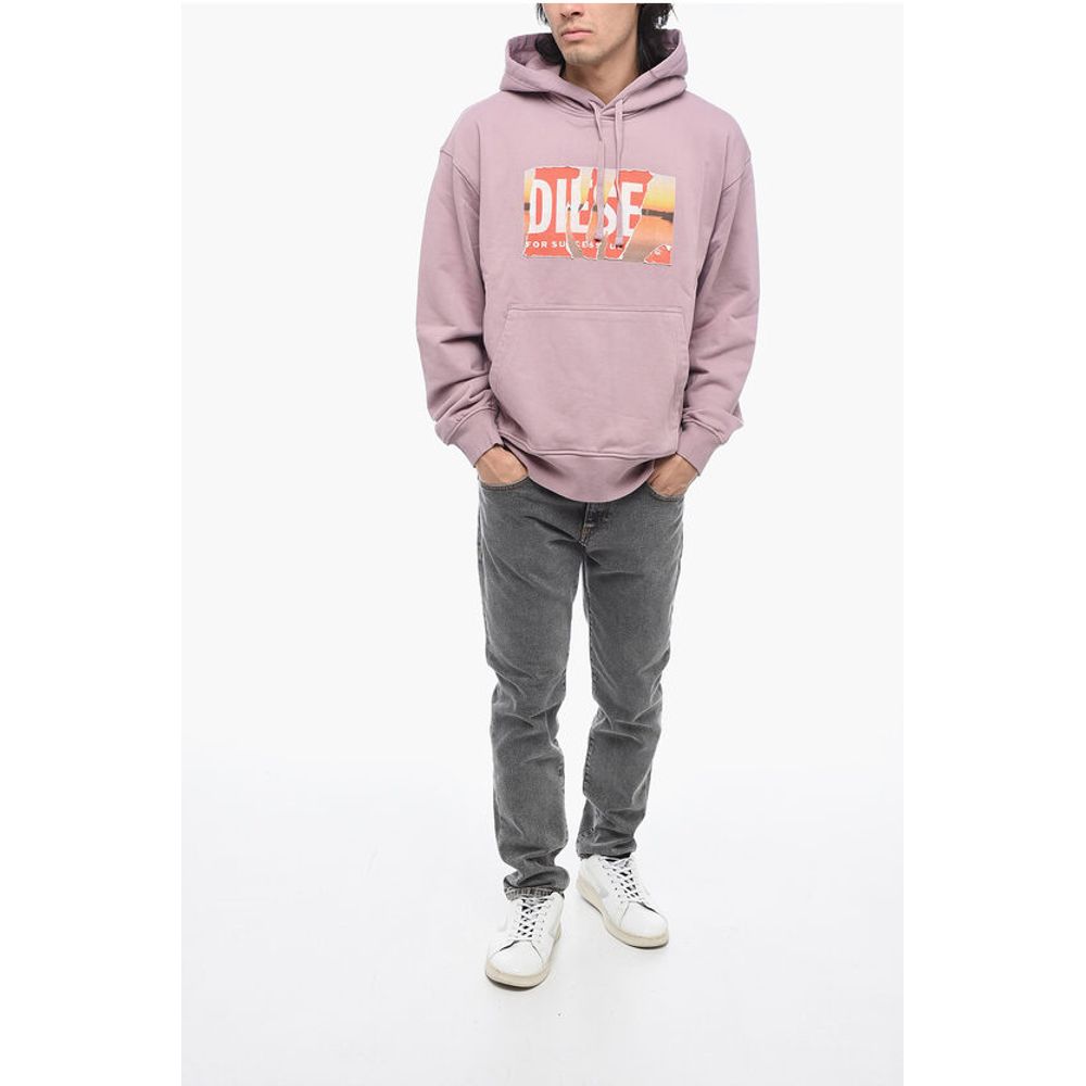 Diesel Distressed Effect Logo Print S-MACS-HOOD-POFF-L1 Hoodie