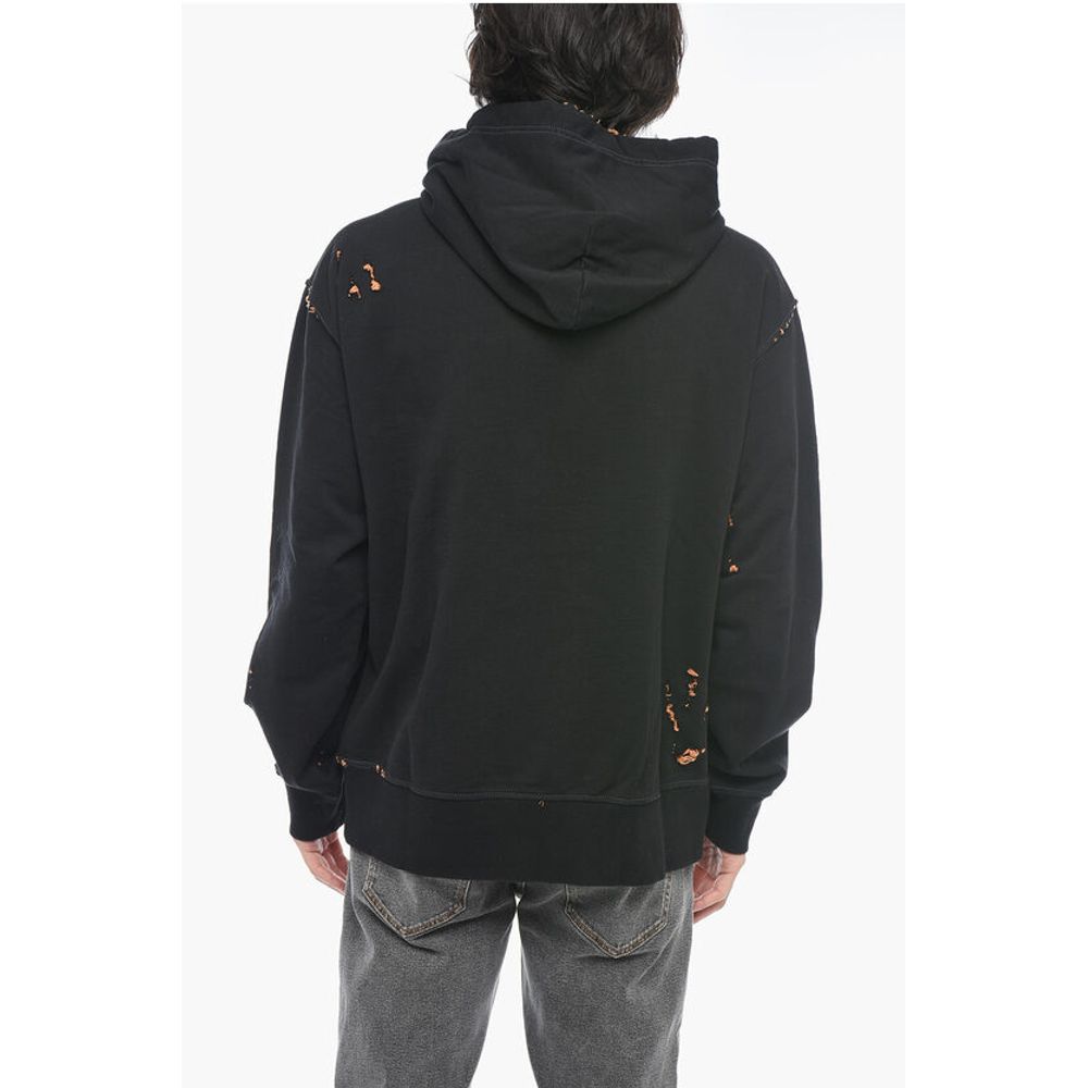 Diesel Distressed Effect S-MACS-L2 Hoodie With Embroidered Logo